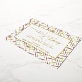 ハッピーホリデイズニューイヤービジネスプレイド企業の 箔シーズンカード (回転した状態)