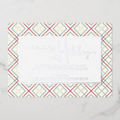 ハッピーホリデイズニューイヤービジネスプレイド企業の 箔シーズンカード (正面)