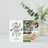 ハッピーホリデイズハンドドローオーナメント2枚 ポストカード (スタンド正面)