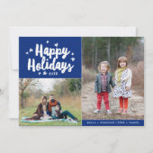 ハッピーホリデイズハンドレタード2フォトホリデー シーズンカード (正面)