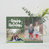 ハッピーホリデイズハンドレタード2フォトホリデー シーズンカード (スタンド正面)