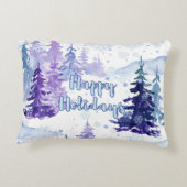 ハッピーホリデイズパープルウィンタースノーウィー アクセントクッション (裏面)