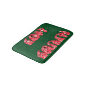 ハッピーホリデイズビューティフルアメージングレッド文字グラフィック バスマット (アングル)