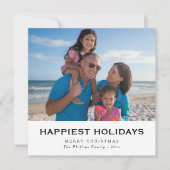 ハッピーホリデイズファミリービーチクリスマスカード シーズンカード (正面)