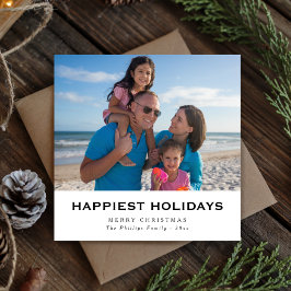 ハッピーホリデイズファミリービーチクリスマスカード シーズンカード