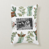 ハッピーホリデイズファミリーフォトパインクリスマス アクセントクッション (正面(垂直))