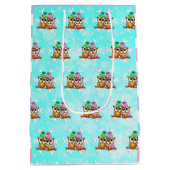 ハッピーホリデイズフェスティバルフールズウィズスノーフレーク ミディアムペーパーバッグ (裏面)