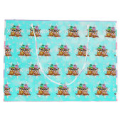 ハッピーホリデイズフェスティバルフールズウィズスノーフレーク ラージペーパーバッグ (裏面)