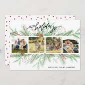 ハッピーホリデイズフォトコラージュクリスマス植物学会 シーズンカード (正面/裏面)