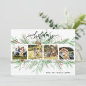ハッピーホリデイズフォトコラージュクリスマス植物学会 シーズンカード (スタンド正面)