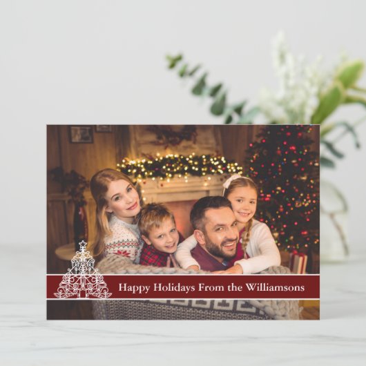 ハッピーホリデイズフルカードフォトホワイトアウトライン シーズンカード (スタンド正面)