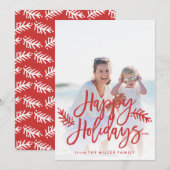 ハッピーホリデイズフルフォトシックハンドレター シーズンカード (正面/裏面)