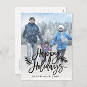ハッピーホリデイズフルフォトシックハンドレター シーズンポストカード (正面/裏面)