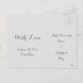 ハッピーホリデイズフロスト凍っていクリスマスタイポグラフィ シーズンポストカード (裏面)