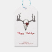 ハッピーホリデイズフローラトナカイスカルブルスカル ギフトタグ (正面)