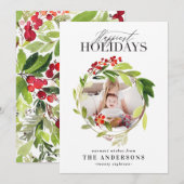 ハッピーホリデイズフローラリース写真 シーズンカード (正面/裏面)