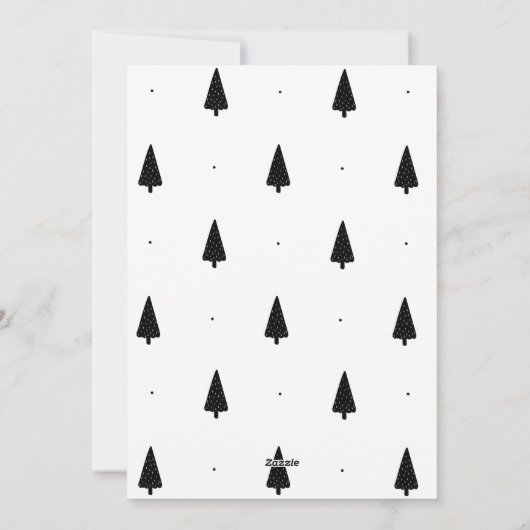 ハッピーホリデイズブラックアンドホワイトフォトホリデーカード シーズンカード (裏面)