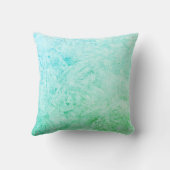 ハッピーホリデイズブルーアンドグリーンフロストデザイン クッション (裏面)