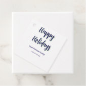 ハッピーホリデイズブルーグリーンクリスマススタイリッシュモダン フェイバータグ (インサイチュ)