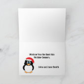 ハッピーホリデイズペンギンクリスマスカード シーズンカード (内部)