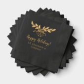 ハッピーホリデイズホリーアンドベルズ社名様 箔ナプキン (インサイチュ (積み重ね))