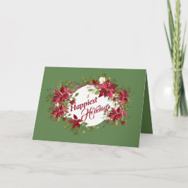 ハッピーホリデイズポインセティアス シーズンカード