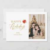 ハッピーホリデイズポンセテお洒落ィアクリスマスフォト (正面)