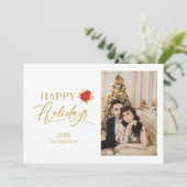 ハッピーホリデイズポンセテお洒落ィアクリスマスフォト (スタンド正面)