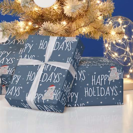 ハッピーホリデイズポーラベアオンスターズ ラッピングペーパー (クリスマス)