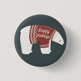 ハッピーホリデイズポーラベアボタン 缶バッジ