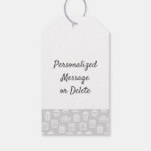 ハッピーホリデイズマイカスタムロゴビジネスパターン ギフトタグ (裏面)