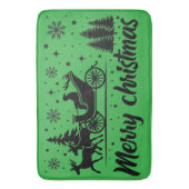 ハッピーホリデイズメリークリスマス醜いXマスホリデー バスマット (正面縦)