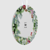 ハッピーホリデイズリースホリーユアカンパニーロゴ オーナメント (正面)