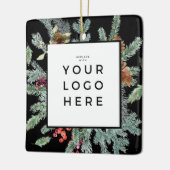 ハッピーホリデイズリースホリーユアカンパニーロゴ セラミックオーナメント (左)