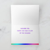 ハッピーホリデイズレインボーカラーズホリデーカード カード (内部)