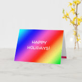 ハッピーホリデイズレインボーカラーズホリデーカード カード (黄色い花)