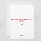 ハッピーホリデイズレインボーファミリーフォトコラージュキュート シーズンカード (裏面)