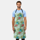 ハッピーホリデイズレッドカニ沿岸 エプロン (着用した状態)