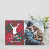 ハッピーホリデイズレッドグリーンプレイドフォトタータンチェック (スタンド正面)