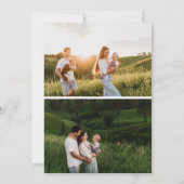 ハッピーホリデイズレッドハンドドロッドボウ冬3写真 招待状 (裏面)