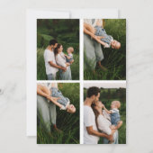 ハッピーホリデイズレッドハンドドロッドボウ5枚の写真 招待状 (裏面)