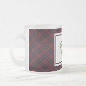 ハッピーホリデイズレッドプレイド フロストグラスマグカップ (左)