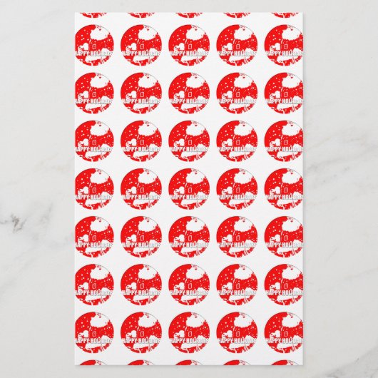 ハッピーホリデイズヴィンテージサンタクロース文房具 便箋 (正面)