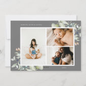 ハッピーホリデイズ北極冬植物写真 シーズンカード (裏面)