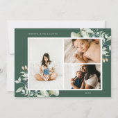 ハッピーホリデイズ北極冬植物写真 シーズンカード (裏面)