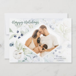 ハッピーホリデイズ北極冬植物写真 シーズンカード