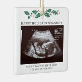 ハッピーホリデイズ祖母の妊娠が超音波を明らかにする セラミックオーナメント (右)