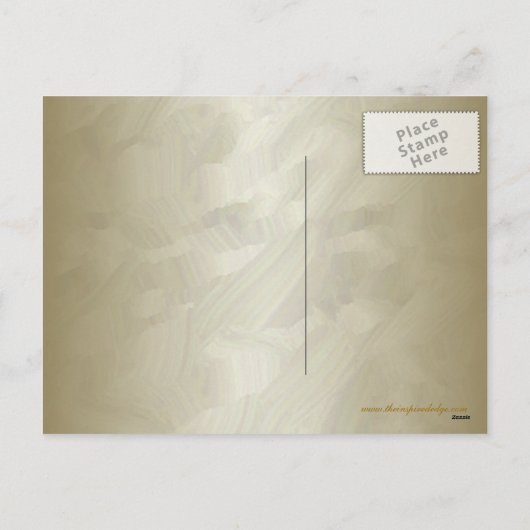 ハッピーホリデイズ金ゴールドダイヤモンドスノーフレークゴールドフォイル シーズンポストカード (裏面)