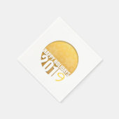 ハッピーホリデイズ2019ゴールデンスノーフレークスペーパーナプキン スタンダードカクテルナプキン (角)