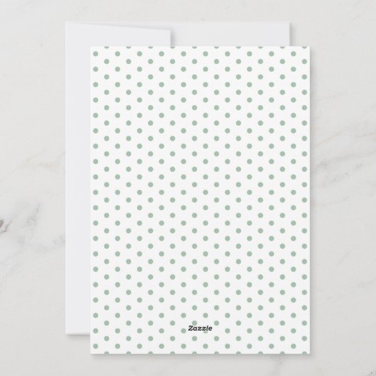 ハッピーホリデイズ3フォトコラージミント水玉模様 シーズンカード (裏面)